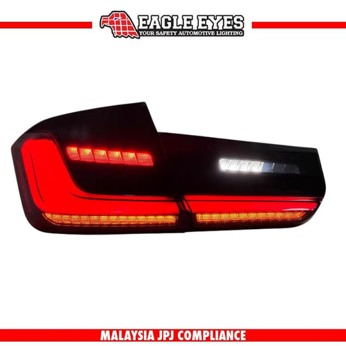 BMW 3 SERIES F30/F35 2012-2019 LED SEQUENTIAL SIGNAL WELCOME LIGHT G20/G28 STYLE (SMOKE/RED LIGHT BAR) TAILLAMP