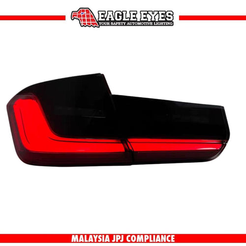 BMW 3 SERIES F30/F35 2012-2019 LED SEQUENTIAL SIGNAL WELCOME LIGHT G20/G28 STYLE (SMOKE/RED LIGHT BAR) TAILLAMP