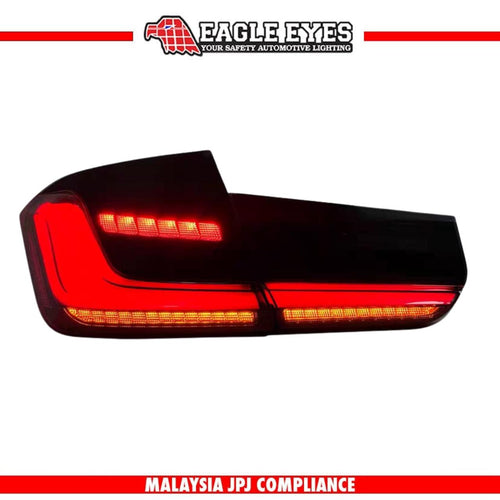 BMW 3 SERIES F30/F35 2012-2019 LED SEQUENTIAL SIGNAL WELCOME LIGHT G20/G28 STYLE (SMOKE/RED LIGHT BAR) TAILLAMP