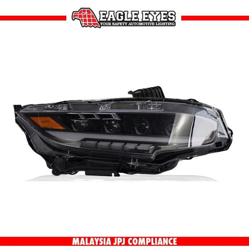 HONDA CIVIC FC 2016-2021 LED HI-LO BEAM SEQUENTIAL SIGNAL WELCOME LIGHT ONE TOUCH BLUE RS STYLE HEADLAMP