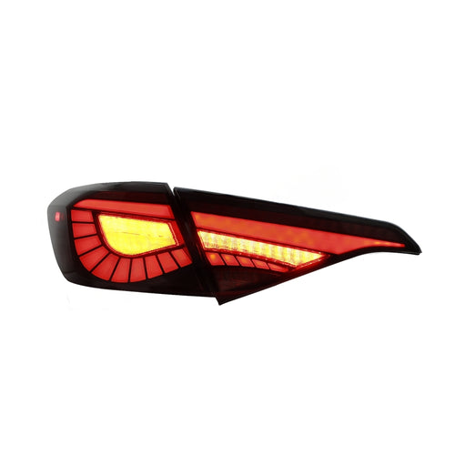HONDA CIVIC FE 2021-2024 LED SEQUENTIAL SIGNAL WELCOME LIGHT SMOKE RED LIGHT BAR DRAGON SCALE TAILLAMP