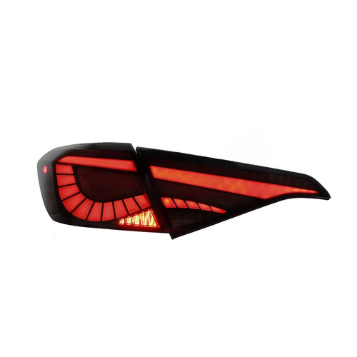 HONDA CIVIC FE 2021-2024 LED SEQUENTIAL SIGNAL WELCOME LIGHT SMOKE RED LIGHT BAR DRAGON SCALE TAILLAMP