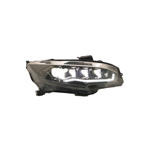 HONDA CIVIC FC 2016-2021 PROJECTOR LED HI-LO BEAM SEQUENTIAL SIGNAL WELCOME LIGHT 3D CRYSTAL DIAMOMD STYLE HEADLAMP
