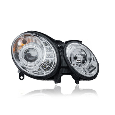 MERCEDEC BENZ E-CLASS W211 2002-2005 PROJECTOR LED HI-LOW BEAM DRL CHROME HEADLAMP