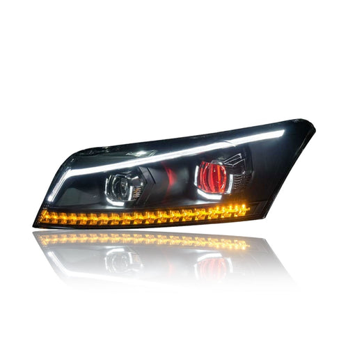 HONDA ACCORD G8 2008-2012 LED HI-BEAM SEQUENTIAL SIGNAL RED DEMON EYES HEADLAMP