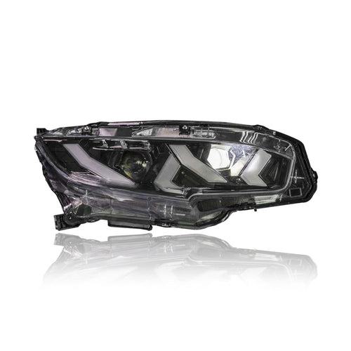 HONDA CIVIC FC 2016-2021 PROJECTOR LED HI-LO BEAM SEQUENTIAL SIGNAL WELCOME LIGHT ONE TOUCH BLUE RED DEMON EYES LAMBORGHINI STYLE HEADLAMP