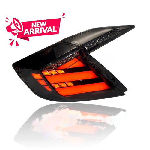 HONDA CIVIC FC 2016-2021 LED SEQUENTIAL SIGNAL WELCOME LIGHT TYPE R STYLE SMOKE TAILLAMP V8