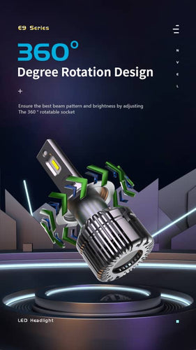 E9 LED H7 ,H1,H11,HB3,HB4,D2H (Warranty 1 Year)
