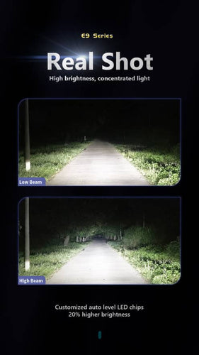 E9 LED H7 ,H1,H11,HB3,HB4,D2H (Warranty 1 Year)