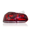 VOLKSWAGEN GOLF 6 MK6 2008-2012 LED SEQUENTIAL SIGNAL GTI STYLE RED TAILLAMP