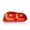 VOLKSWAGEN GOLF 6 MK6 2008-2012 LED SEQUENTIAL SIGNAL GTI STYLE RED TAILLAMP