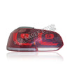 VOLKSWAGEN GOLF 6 MK6 2008-2012 LED SEQUENTIAL SIGNAL GTI STYLE RED TAILLAMP