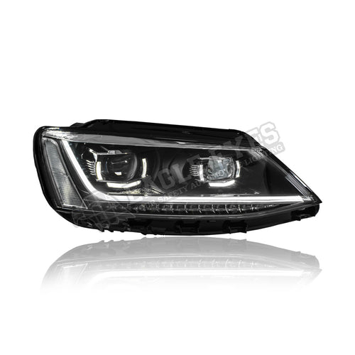 VOLKSWAGEN JETTA 2011-2018 PROJECTOR LED HI-LO BEAM SEQUENTIAL SIGNAL HEADLAMP