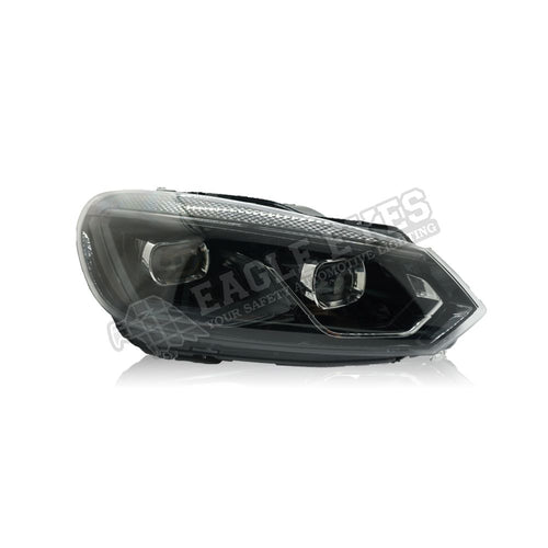 VOLKSWAGEN GOLF MK6 2008-2012 PROJECTOR GTI STYLE LED HI-LO BEAM SEQUENTIAL SIGNAL WELCOME LIGHT HEADLAMP