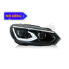 VOLKSWAGEN GOLF MK6 2008-2012 PROJECTOR GTI STYLE LED HI-LO BEAM SEQUENTIAL SIGNAL WELCOME LIGHT HEADLAMP